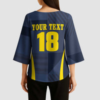 Custom Scotland Football Kimono Sleeve Blouse Scottish Lion Rampant Tartan Fan - Wonder Print Shop