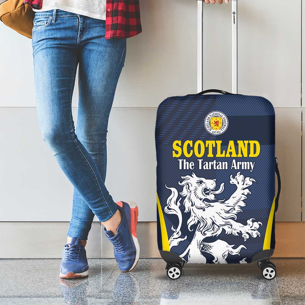 Scotland Football Luggage Cover Scottish Lion Rampant Tartan Fan - Wonder Print Shop