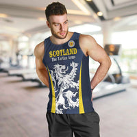 Custom Scotland Football Men Tank Top Scottish Lion Rampant Tartan Fan - Wonder Print Shop