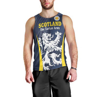 Custom Scotland Football Men Tank Top Scottish Lion Rampant Tartan Fan - Wonder Print Shop