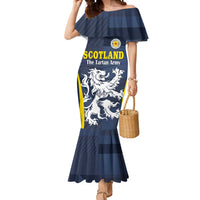 Custom Scotland Football Mermaid Dress Scottish Lion Rampant Tartan Fan - Wonder Print Shop
