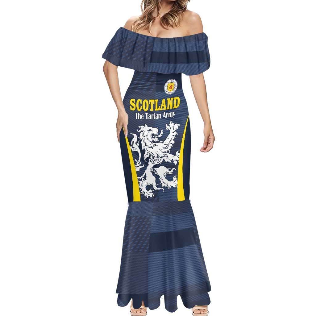 Custom Scotland Football Mermaid Dress Scottish Lion Rampant Tartan Fan - Wonder Print Shop