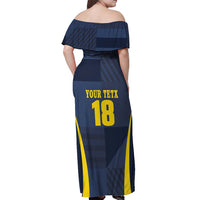 Custom Scotland Football Off Shoulder Maxi Dress Scottish Lion Rampant Tartan Fan - Wonder Print Shop
