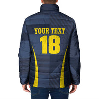 Custom Scotland Football Padded Jacket Scottish Lion Rampant Tartan Fan - Wonder Print Shop