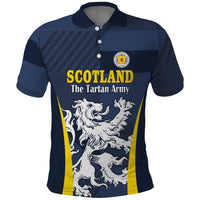Custom Scotland Football Polo Shirt Scottish Lion Rampant Tartan Fan - Wonder Print Shop