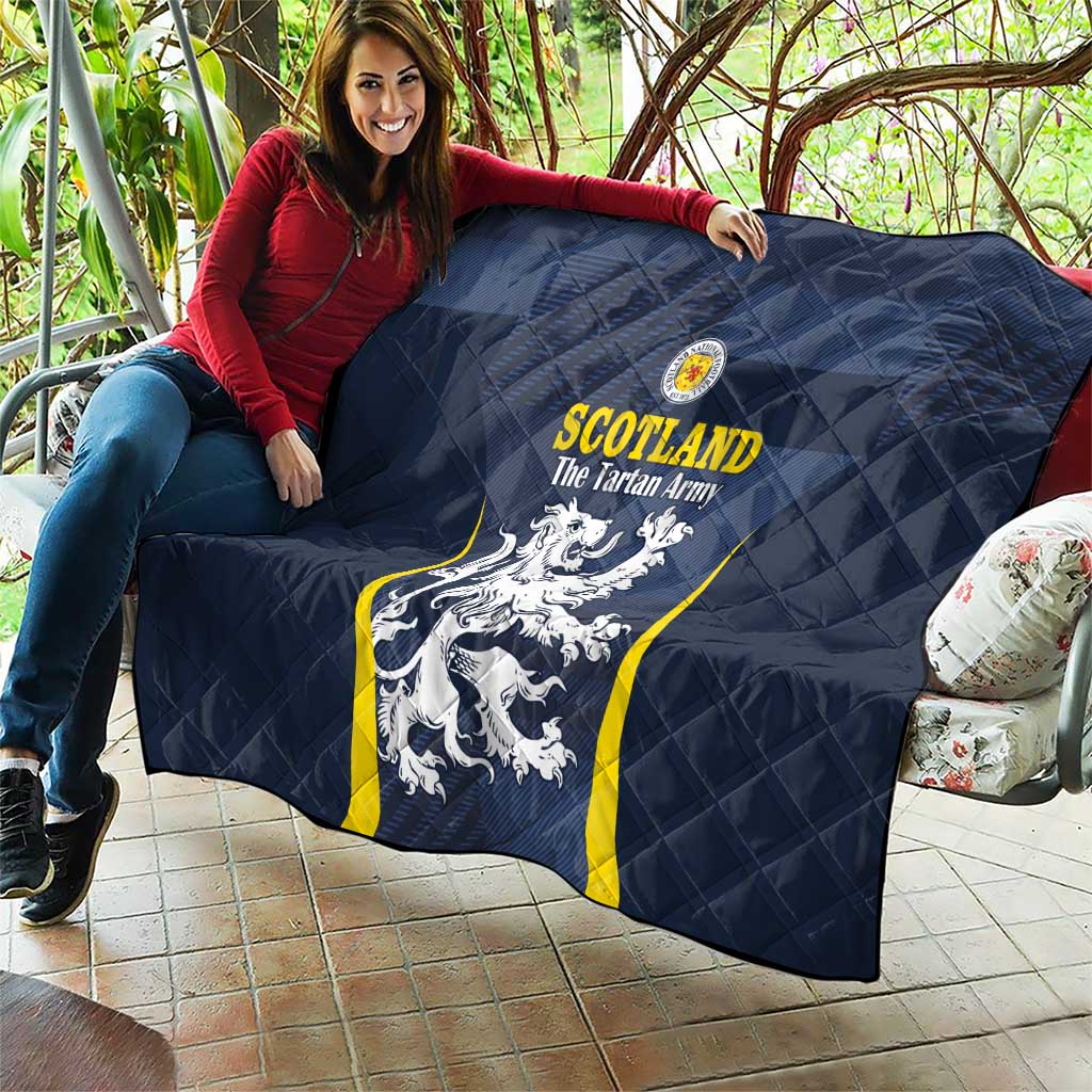 Scotland Football Quilt Scottish Lion Rampant Tartan Fan - Wonder Print Shop