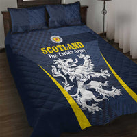 Scotland Football Quilt Bed Set Scottish Lion Rampant Tartan Fan - Wonder Print Shop