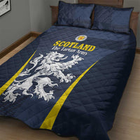 Scotland Football Quilt Bed Set Scottish Lion Rampant Tartan Fan - Wonder Print Shop