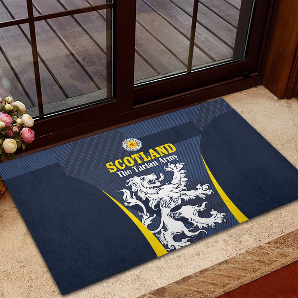 Scotland Football Rubber Doormat Scottish Lion Rampant Tartan Fan - Wonder Print Shop