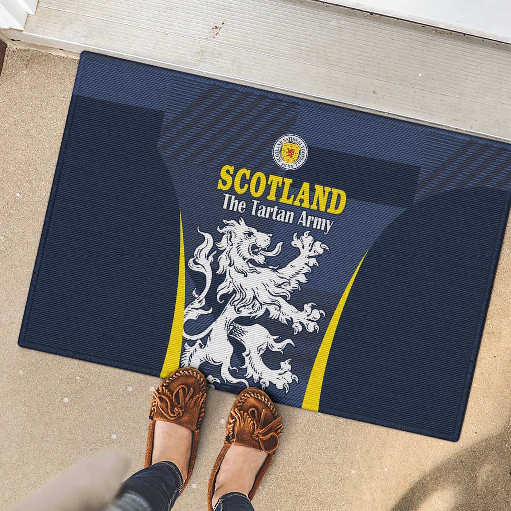 Scotland Football Rubber Doormat Scottish Lion Rampant Tartan Fan - Wonder Print Shop