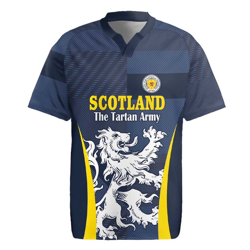 Custom Scotland Football Rugby Jersey Scottish Lion Rampant Tartan Fan - Wonder Print Shop