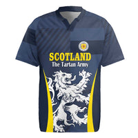 Custom Scotland Football Rugby Jersey Scottish Lion Rampant Tartan Fan - Wonder Print Shop