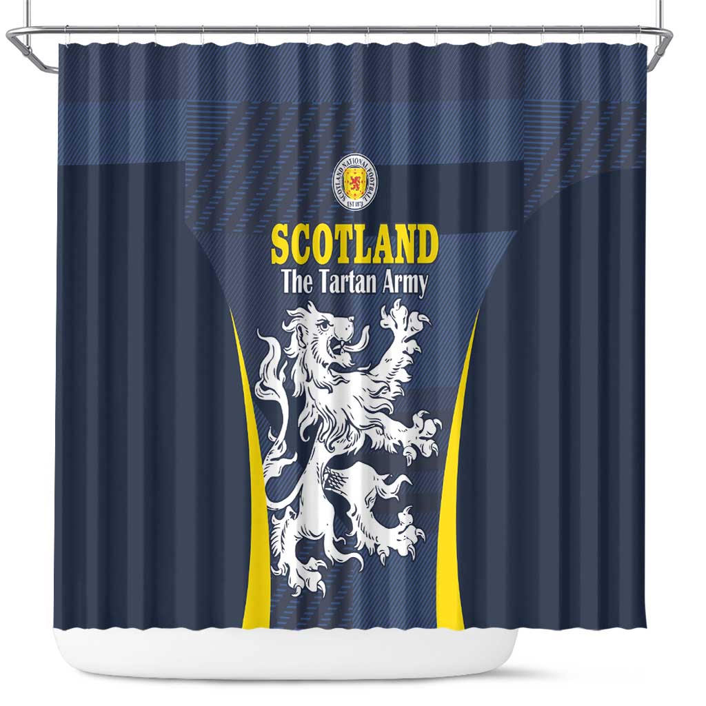Scotland Football Shower Curtain Scottish Lion Rampant Tartan Fan - Wonder Print Shop