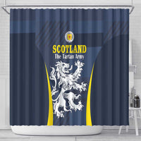 Scotland Football Shower Curtain Scottish Lion Rampant Tartan Fan - Wonder Print Shop