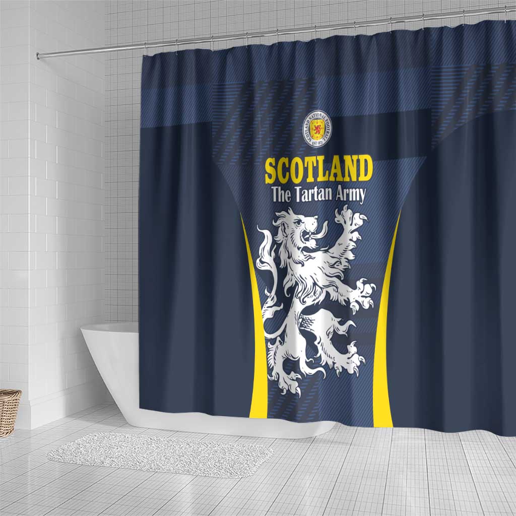 Scotland Football Shower Curtain Scottish Lion Rampant Tartan Fan - Wonder Print Shop