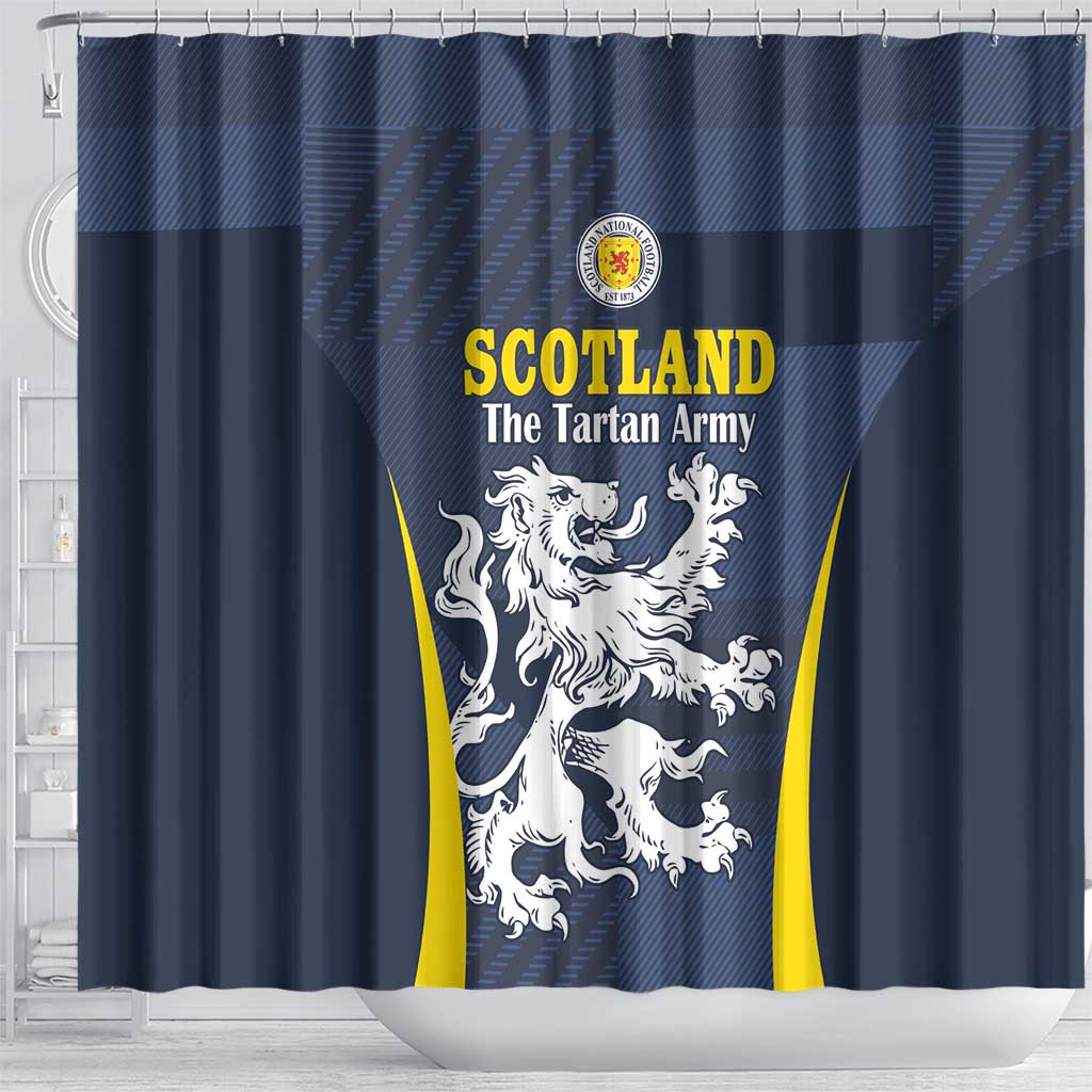 Scotland Football Shower Curtain Scottish Lion Rampant Tartan Fan - Wonder Print Shop