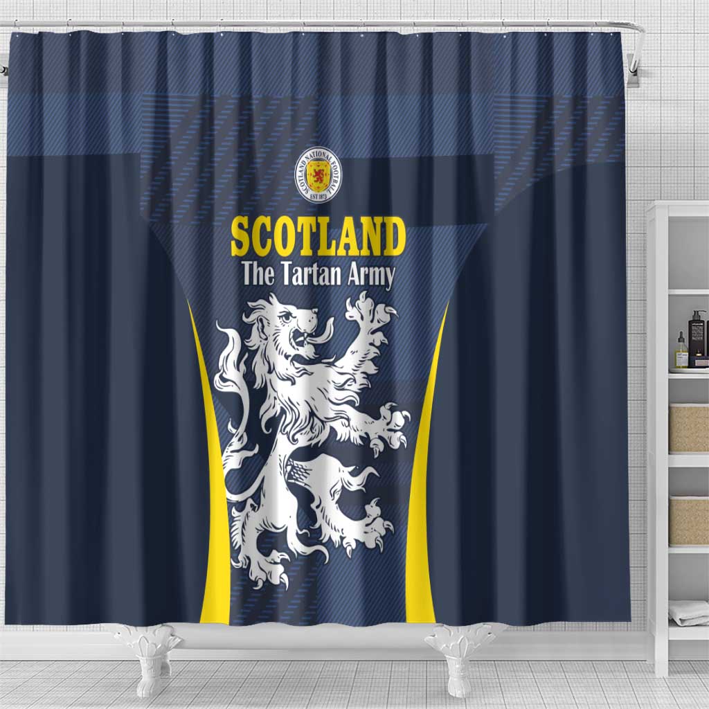 Scotland Football Shower Curtain Scottish Lion Rampant Tartan Fan - Wonder Print Shop