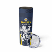 Custom Scotland Football Skinny Tumbler Scottish Lion Rampant Tartan Fan - Wonder Print Shop