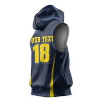 Custom Scotland Football Sleeveless Hoodie Scottish Lion Rampant Tartan Fan - Wonder Print Shop