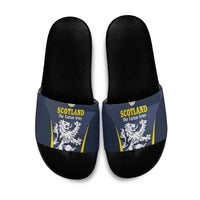 Scotland Football Slide Sandals Scottish Lion Rampant Tartan Fan - Wonder Print Shop