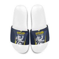 Scotland Football Slide Sandals Scottish Lion Rampant Tartan Fan - Wonder Print Shop