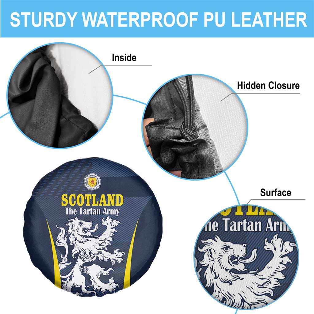 Scotland Football Spare Tire Cover Scottish Lion Rampant Tartan Fan - Wonder Print Shop