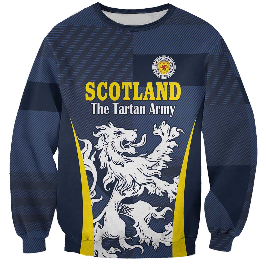 Custom Scotland Football Sweatshirt Scottish Lion Rampant Tartan Fan - Wonder Print Shop