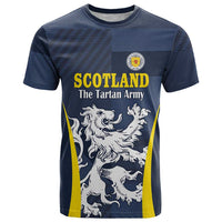 Custom Scotland Football T Shirt Scottish Lion Rampant Tartan Fan - Wonder Print Shop