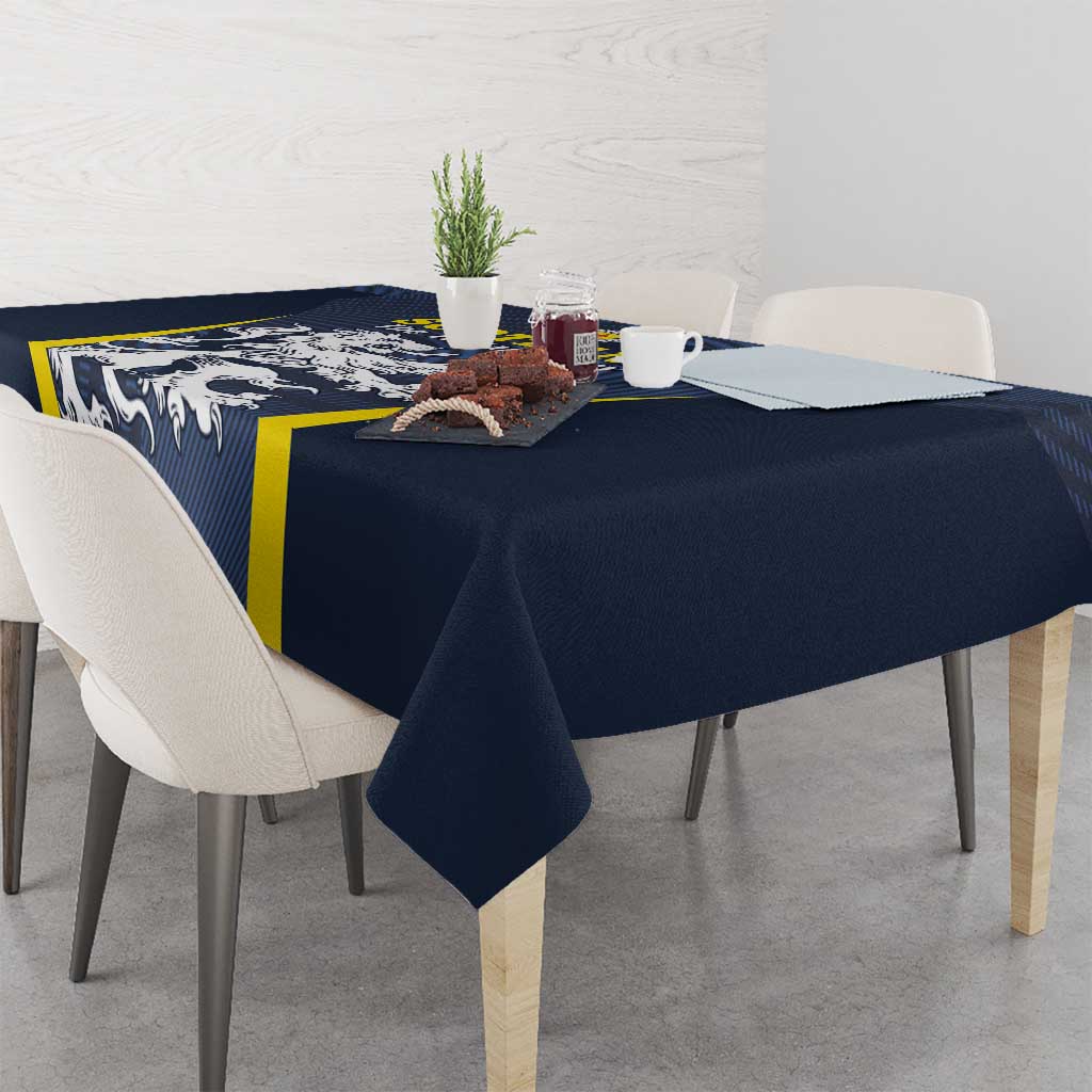 Scotland Football Tablecloth Scottish Lion Rampant Tartan Fan - Wonder Print Shop