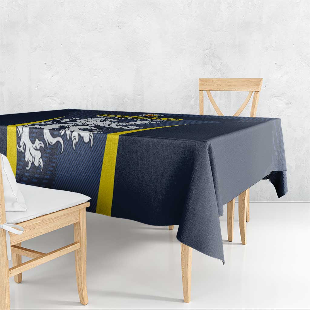 Scotland Football Tablecloth Scottish Lion Rampant Tartan Fan - Wonder Print Shop