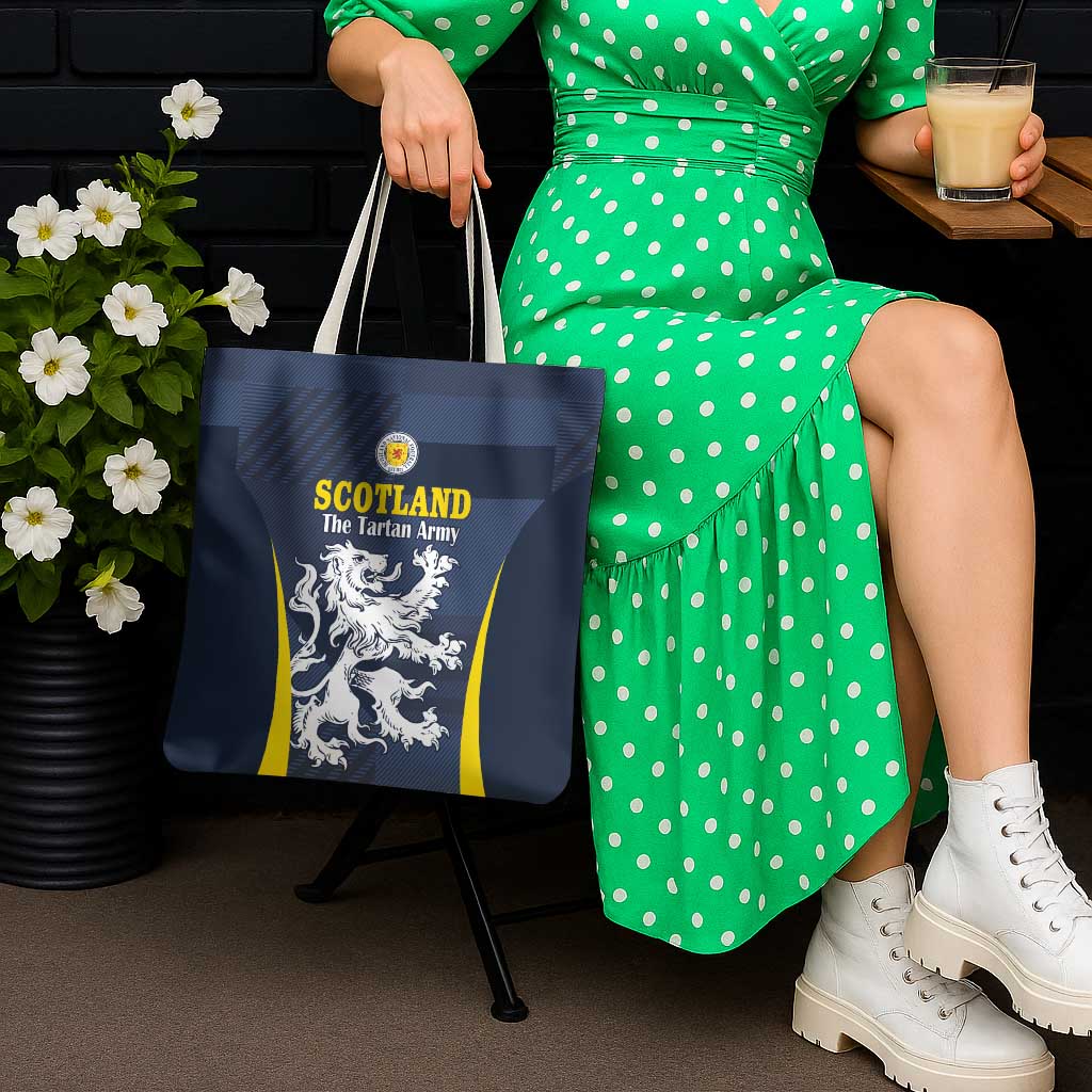 Scotland Football Tote Bag Scottish Lion Rampant Tartan Fan - Wonder Print Shop