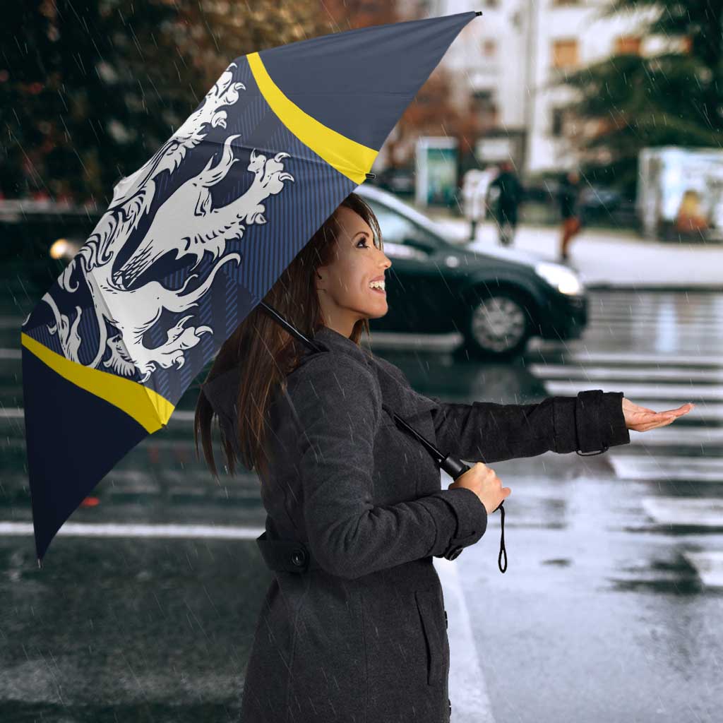 Scotland Football Umbrella Scottish Lion Rampant Tartan Fan - Wonder Print Shop