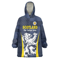 Custom Scotland Football Wearable Blanket Hoodie Scottish Lion Rampant Tartan Fan - Wonder Print Shop
