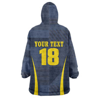 Custom Scotland Football Wearable Blanket Hoodie Scottish Lion Rampant Tartan Fan - Wonder Print Shop