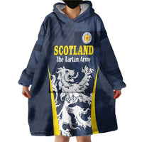 Custom Scotland Football Wearable Blanket Hoodie Scottish Lion Rampant Tartan Fan - Wonder Print Shop