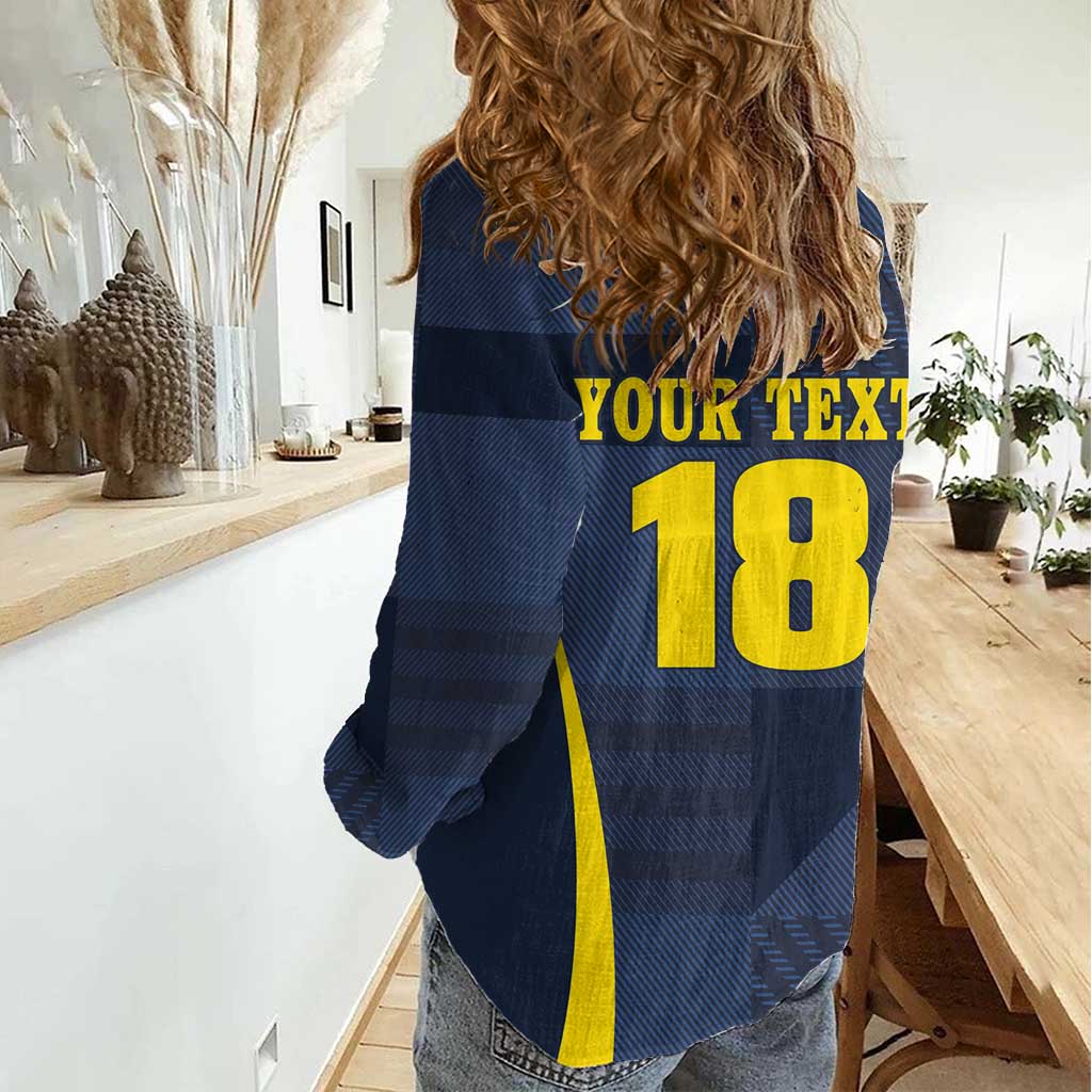 Custom Scotland Football Women Casual Shirt Scottish Lion Rampant Tartan Fan - Wonder Print Shop