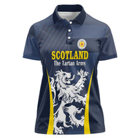 Custom Scotland Football Women Polo Shirt Scottish Lion Rampant Tartan Fan - Wonder Print Shop