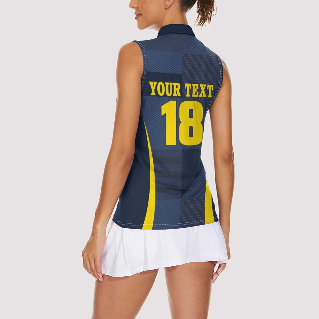Custom Scotland Football Women Sleeveless Polo Shirt Scottish Lion Rampant Tartan Fan - Wonder Print Shop