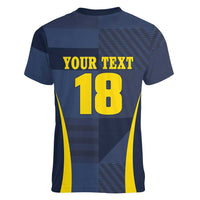 Custom Scotland Football Women V-Neck T-Shirt Scottish Lion Rampant Tartan Fan - Wonder Print Shop