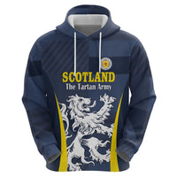 Custom Scotland Football Zip Hoodie Scottish Lion Rampant Tartan Fan - Wonder Print Shop