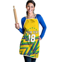 Custom Brazil Football Spirit Apron Selecao Canarinho Sporty Style - Wonder Print Shop