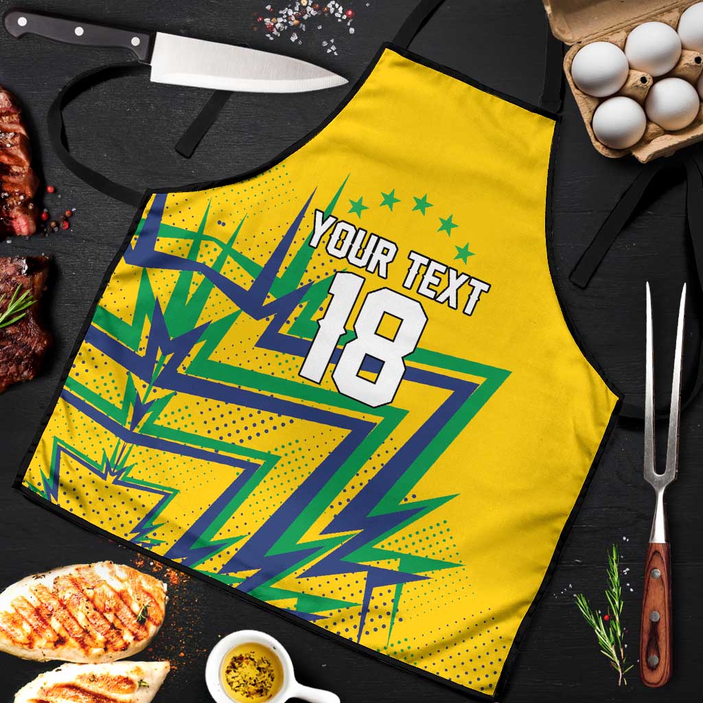 Custom Brazil Football Spirit Apron Selecao Canarinho Sporty Style - Wonder Print Shop