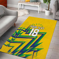 Custom Brazil Football Spirit Area Rug Selecao Canarinho Sporty Style - Wonder Print Shop
