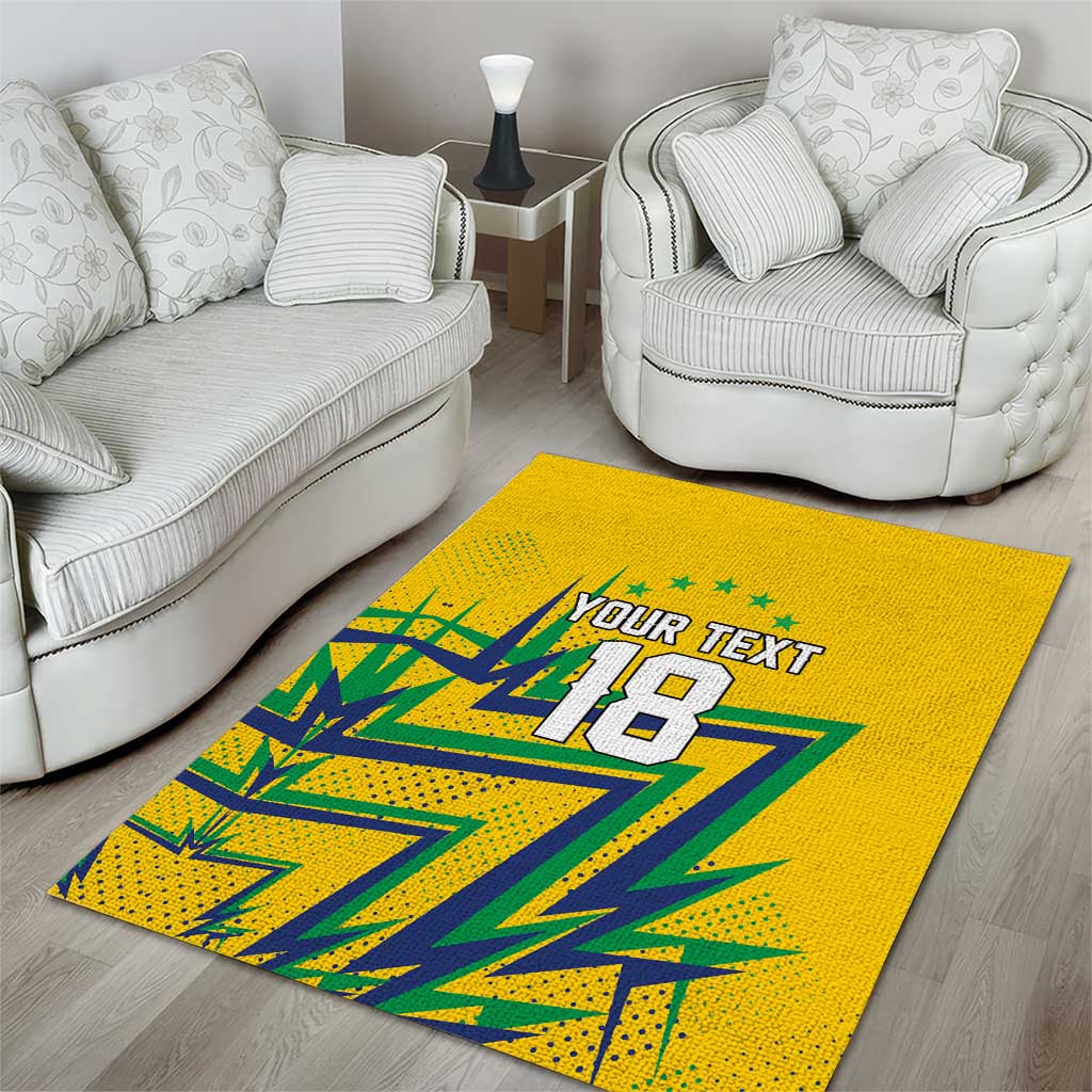 Custom Brazil Football Spirit Area Rug Selecao Canarinho Sporty Style - Wonder Print Shop