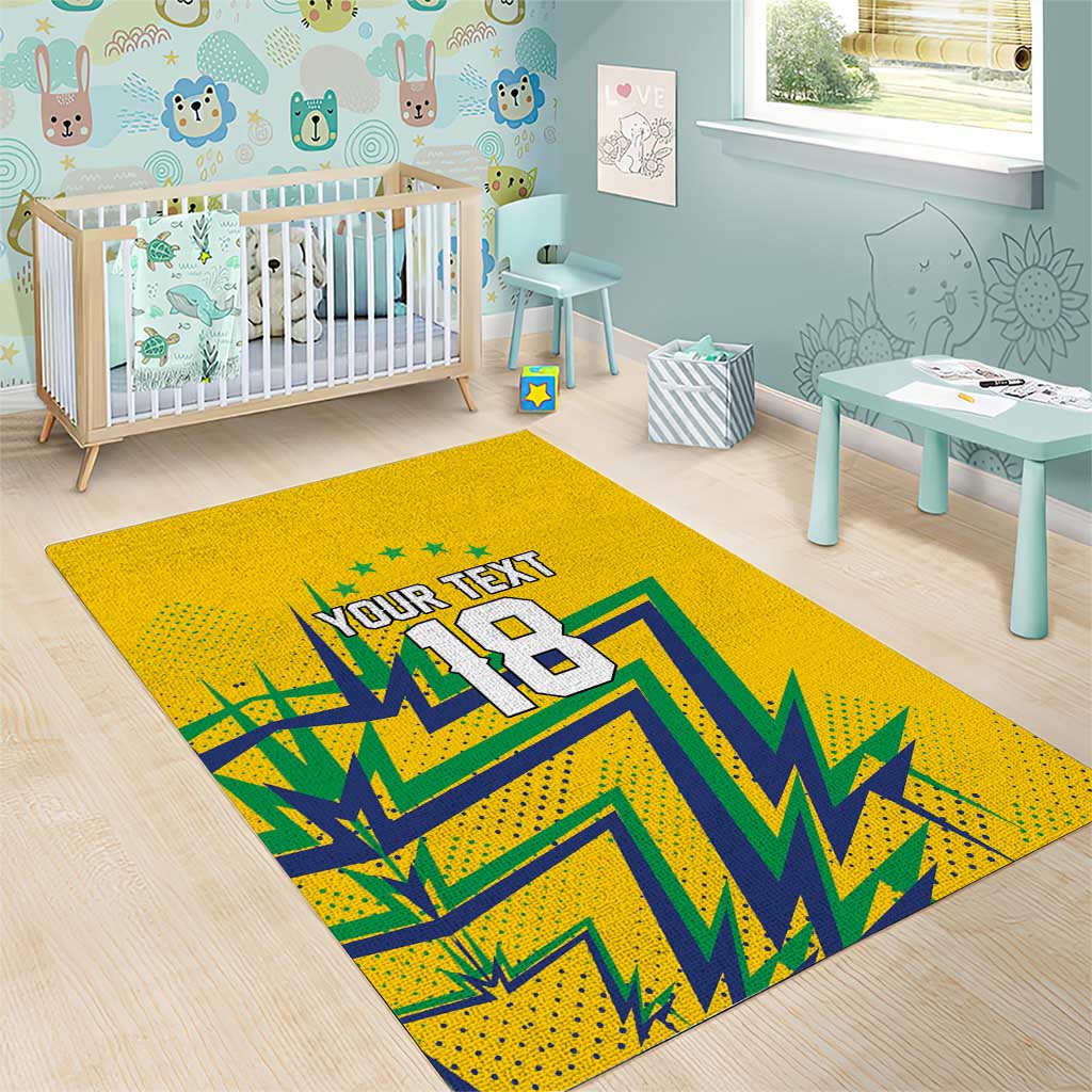 Custom Brazil Football Spirit Area Rug Selecao Canarinho Sporty Style - Wonder Print Shop