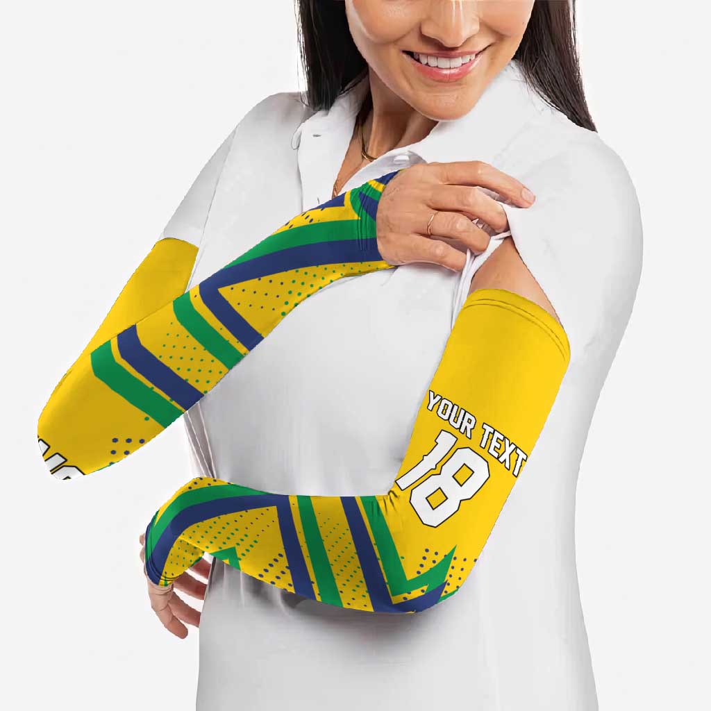 Custom Brazil Football Spirit Arm Sleeves Selecao Canarinho Sporty Style - Wonder Print Shop
