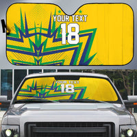 Custom Brazil Football Spirit Auto Sun Shade Selecao Canarinho Sporty Style - Wonder Print Shop