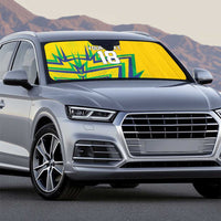 Custom Brazil Football Spirit Auto Sun Shade Selecao Canarinho Sporty Style - Wonder Print Shop
