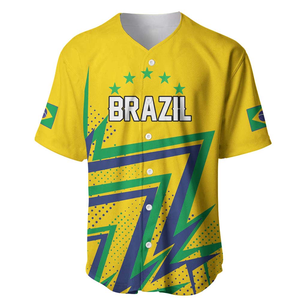 Custom Brazil Football Spirit Baseball Jersey Selecao Canarinho Sporty Style - Wonder Print Shop