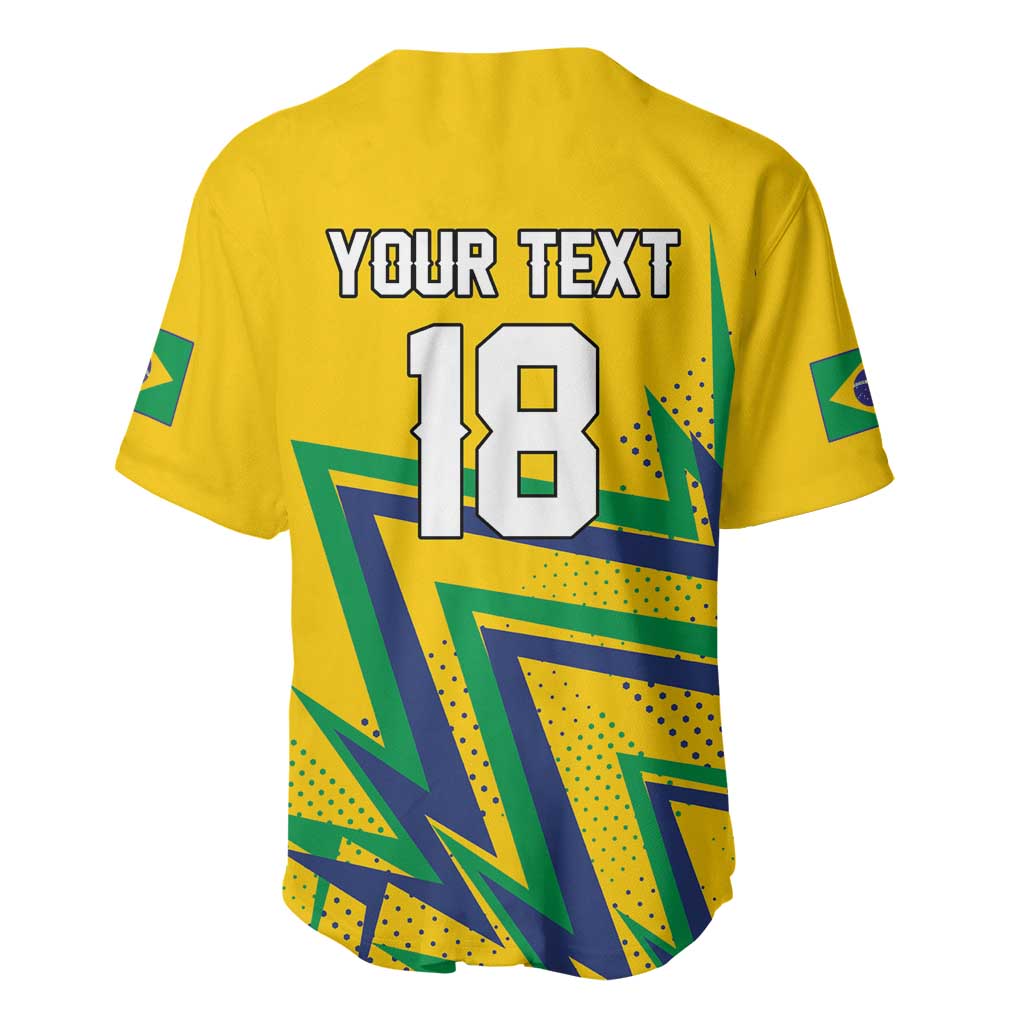 Custom Brazil Football Spirit Baseball Jersey Selecao Canarinho Sporty Style - Wonder Print Shop
